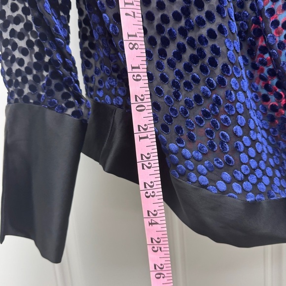 Diane Von Furstenberg Pink and Blue Wrap Blouse - Picture 15 of 16